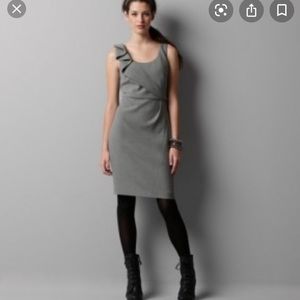 LOFT Ann Taylor ruffle shoulder sheath dress, 10